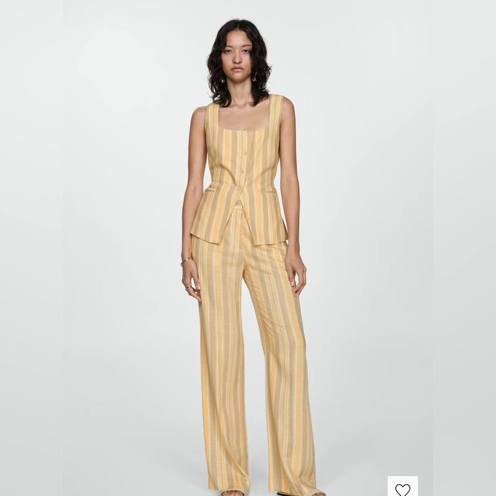 Mango Striped Yellow Women's Set